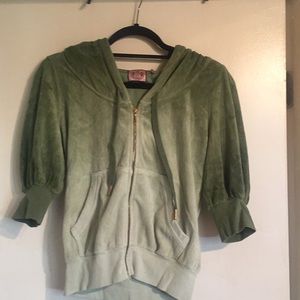 Juicy Couture Ombré Green Hooded Zip-Up